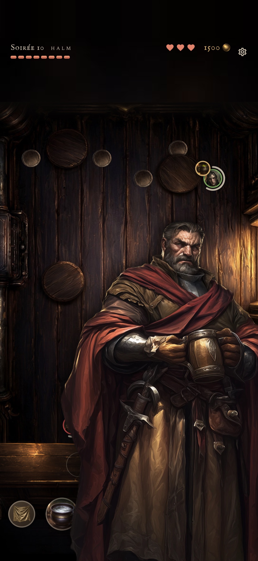 Murudenu Tavern — le combat contre Halm, avec Halm au premier plan